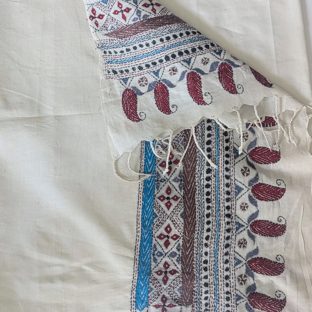 Resham Silk Embroidered Stole