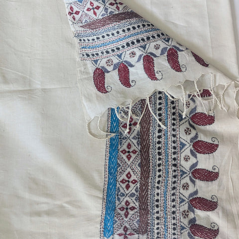 Resham Silk Embroidered Stole