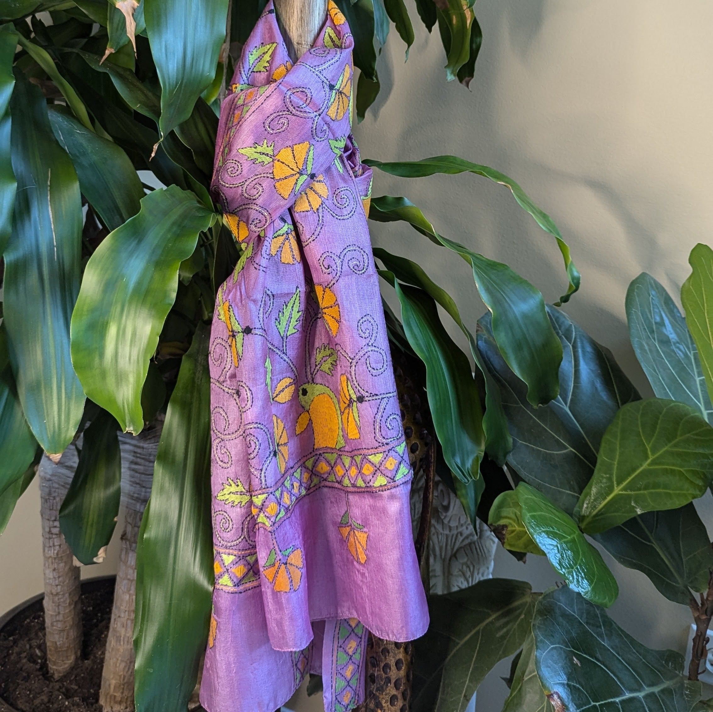 Kantha Silk Stole