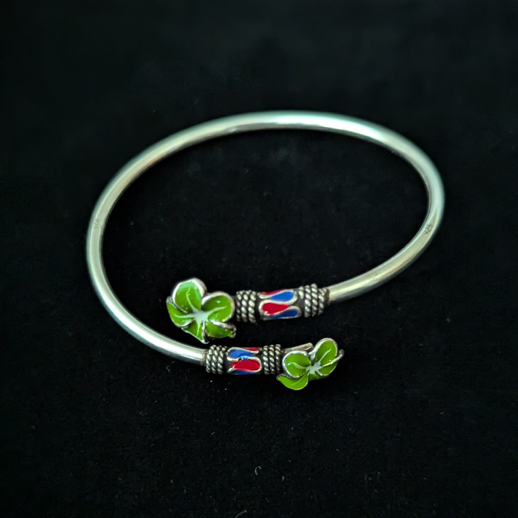 925 Silver Bracelet Hibiscus