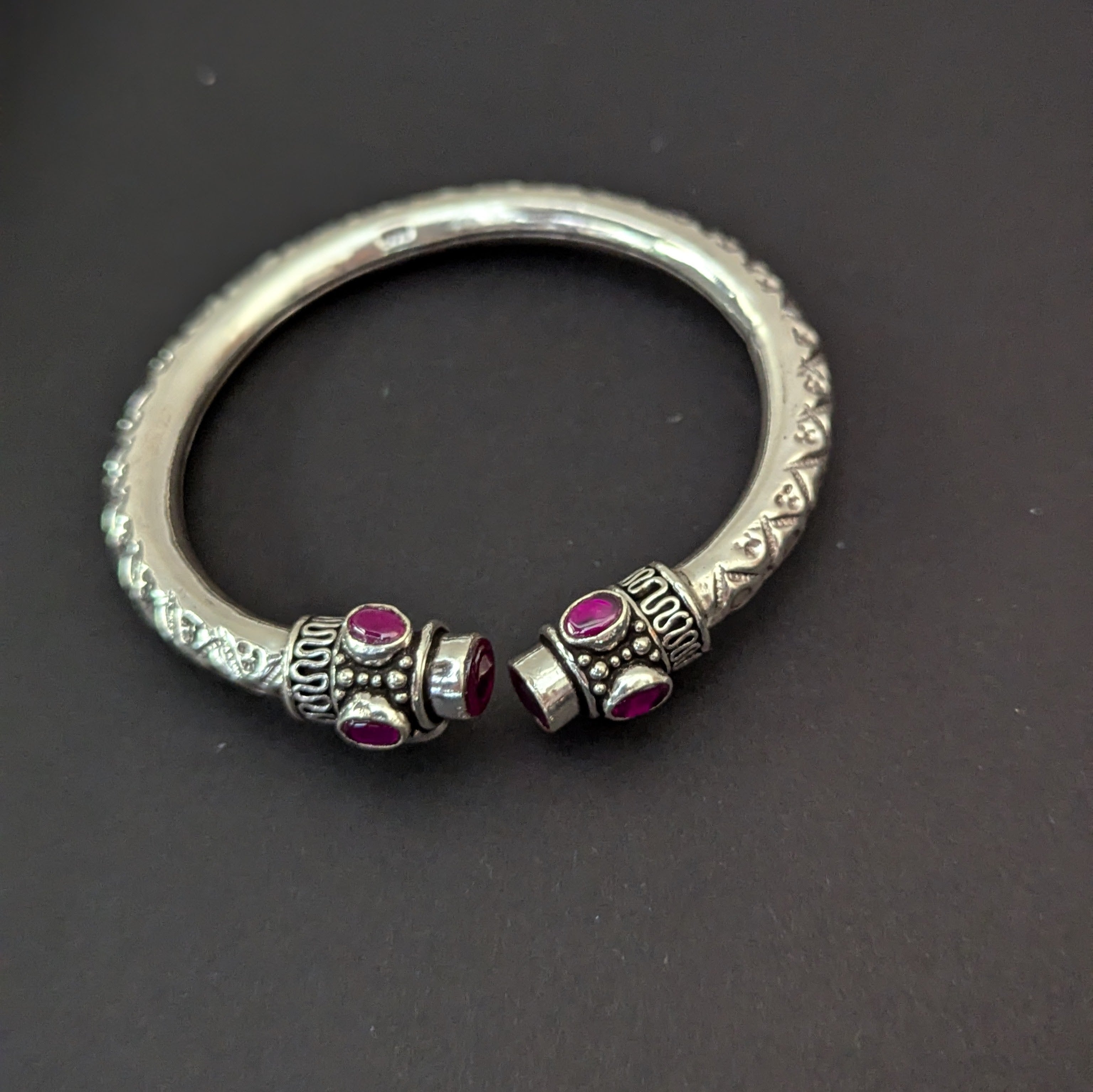 925 Tribal Silver Kada Bangle