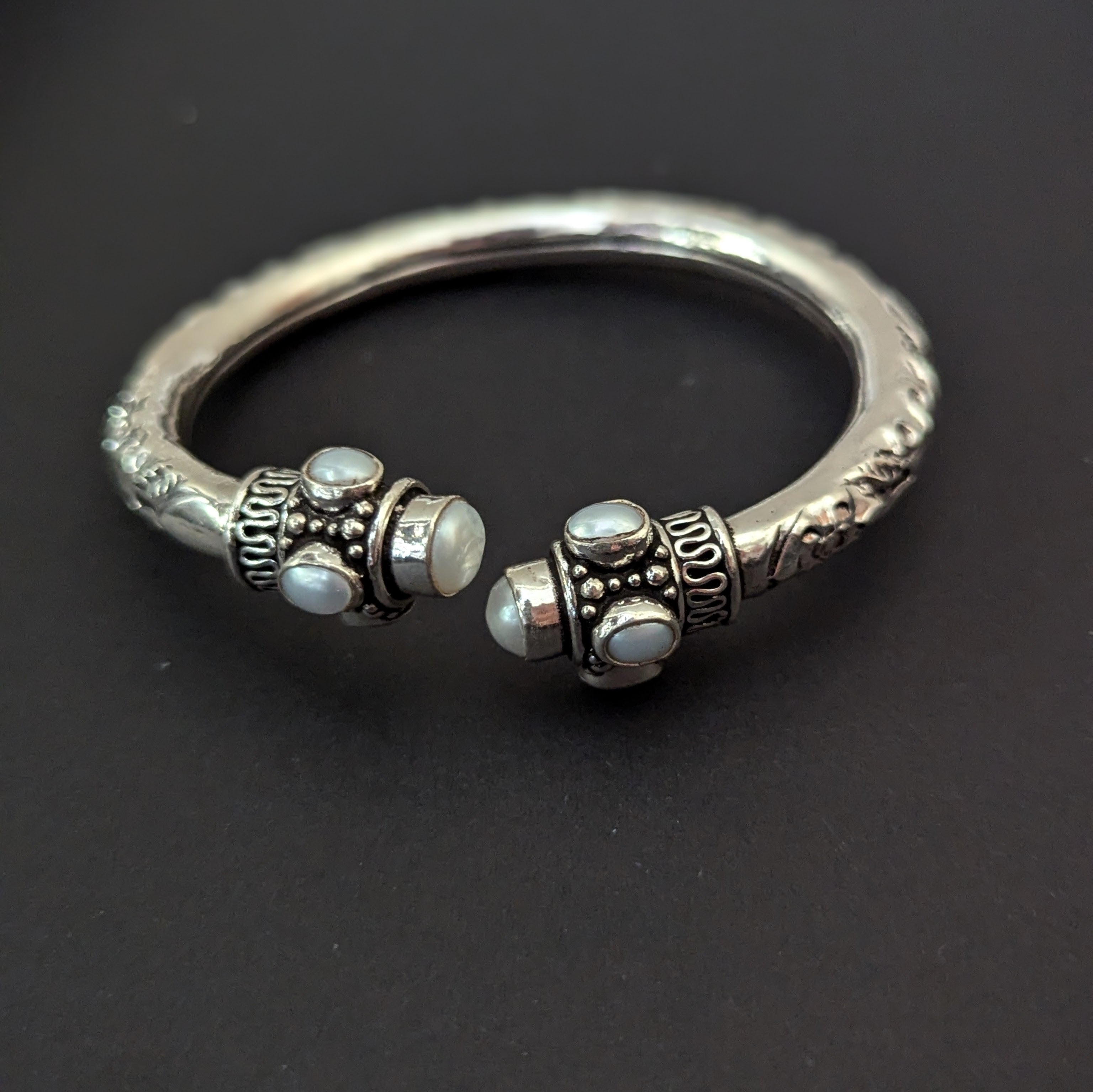 925 Tribal Silver Kada Bangle