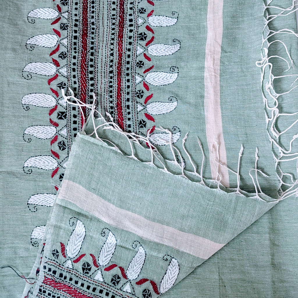 Resham Silk Embroidered Stole