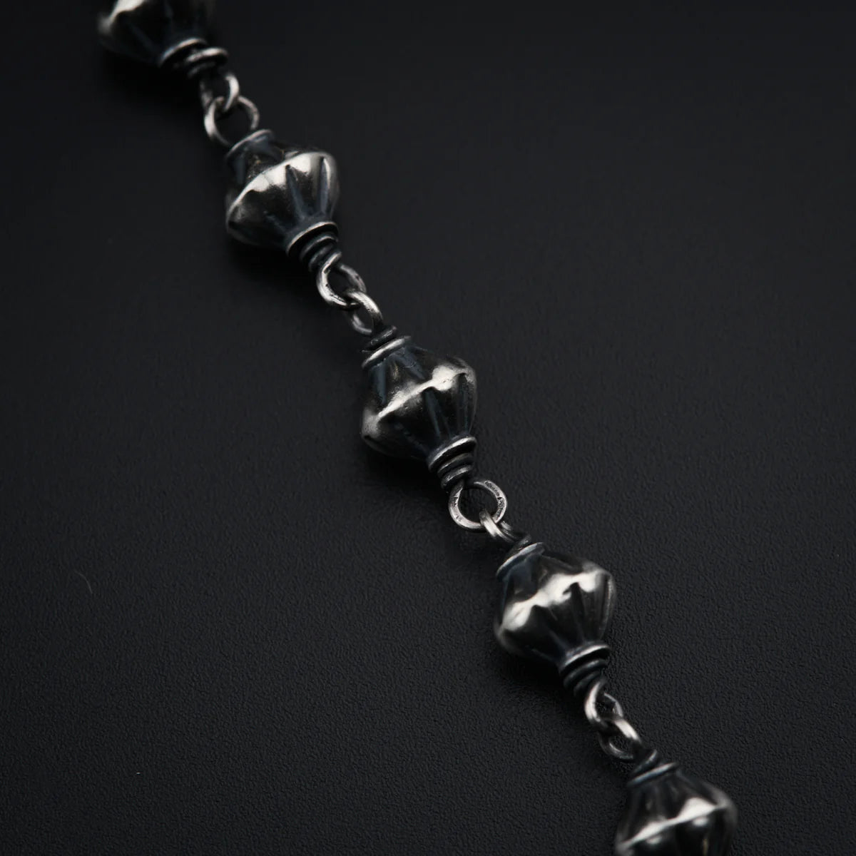 925 Silver Oxidized Beads Necklace