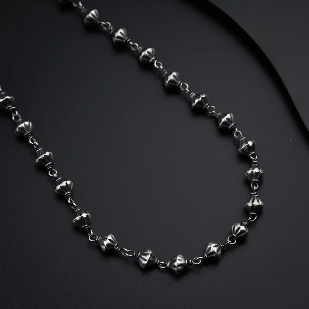 925 Silver Oxidized Beads Necklace