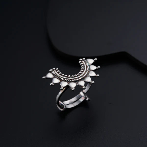 925 Silver Adjustable Itihaas Ghumat Ring