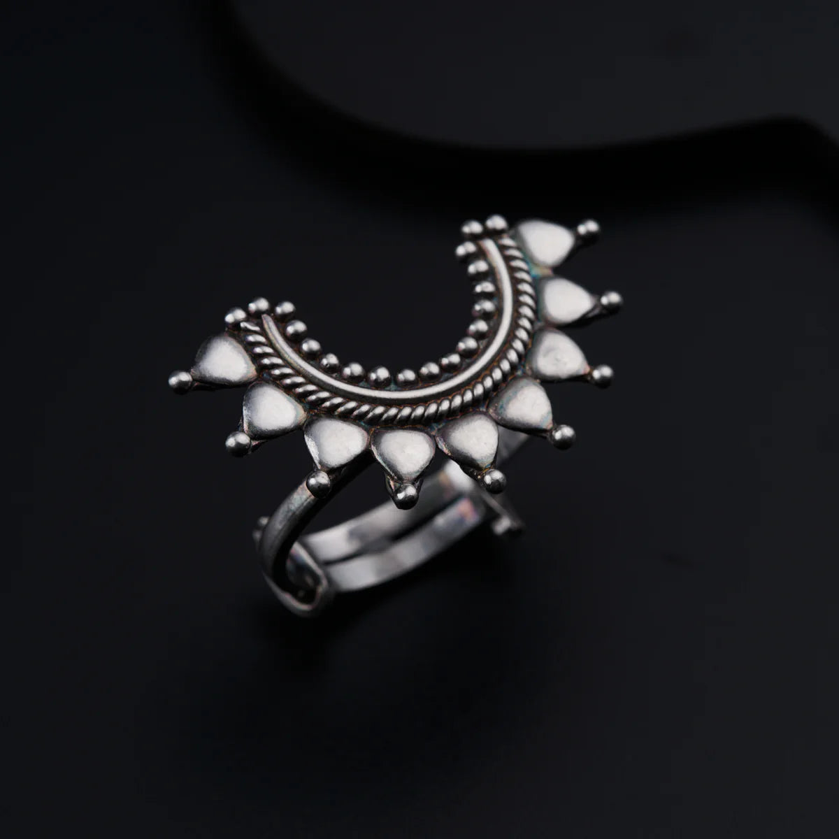 925 Silver Adjustable Itihaas Ghumat Ring