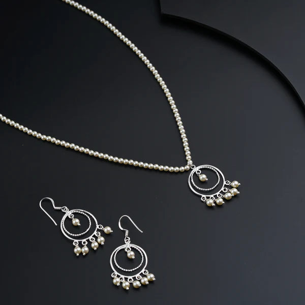 925 Silver Set with Pearls