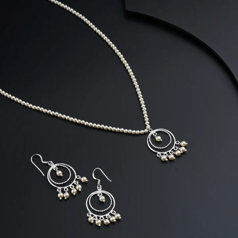 925 Silver Set with Pearls