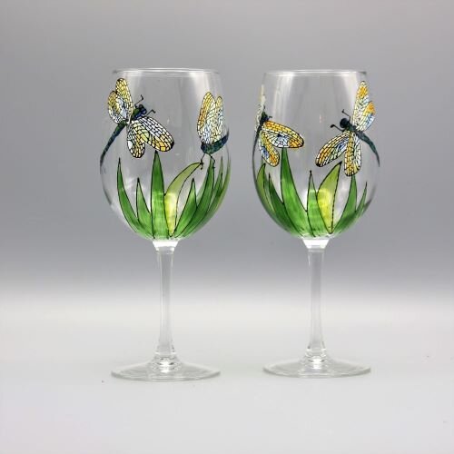 Dragonfly Wine Glasses | Set of Two